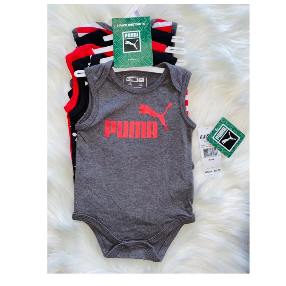 New 5 pack Puma Onesies - Picture 1 of 6